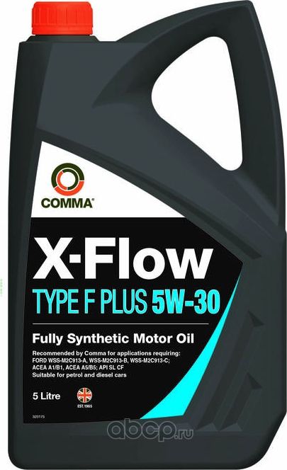 Масло моторное 5W30 COMMA 5л синтетика XFLOW TYPE F PLUS. Артикул XFFP5L