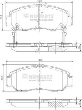 Тормозные колодки Nipparts. Артикул J3604051