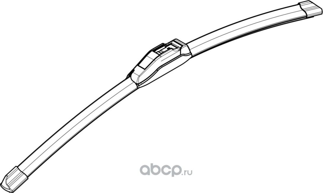 Щетка стеклоочистителя бескаркасная PLUS 550мм (22) 1 адптр (Hook 9x3, 9x4 Крючо (Airline). Артикул AWBBN550