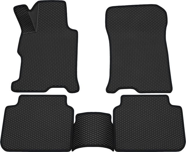 Коврики Rezkon 3D EVA Ромб резиновые для салона Honda Accord IX 2012-2015 Черный кант. Артикул 9219005201