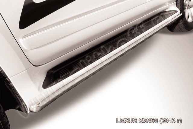 Защита Slitkoff штатного порога d42 для Lexus GX 460 2013-2026. Артикул LGX13-007