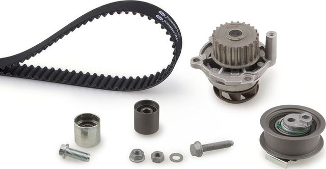 Помпа (водяной насос) с комплектом ремня ГРМ Gates PowerGrip® для Audi A3 II (8P) 2003-2008. Артикул KP35604XS-2