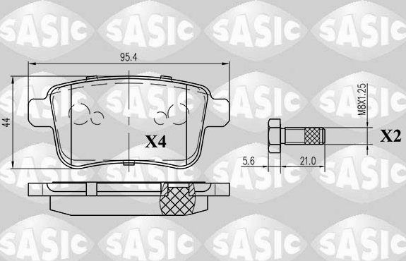 Тормозные колодки Sasic. Артикул 6214020