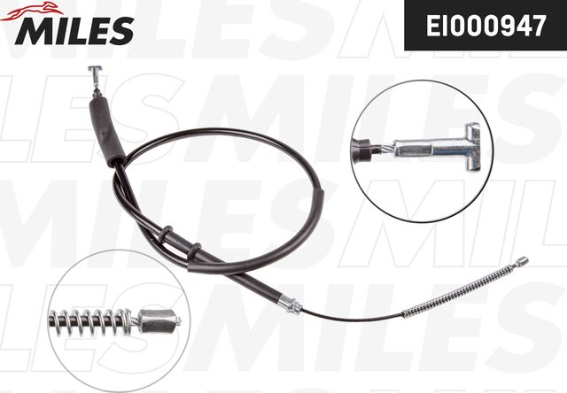 Трос ручника (тросик ручного тормоза) Miles задний правый для Fiat Brava 1995-2001. Артикул EI000947