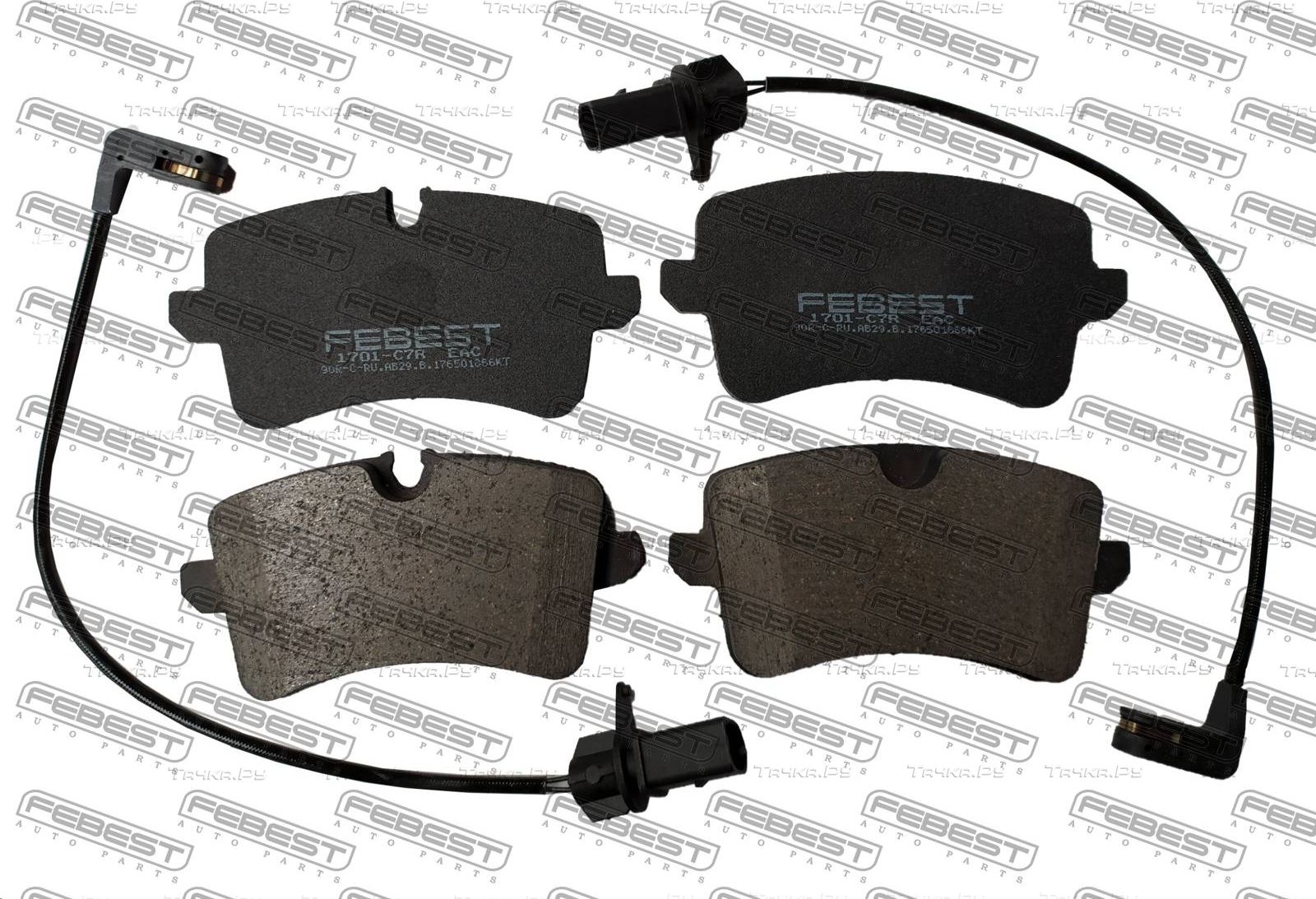Тормозные колодки Febest. Артикул 1701-C7R