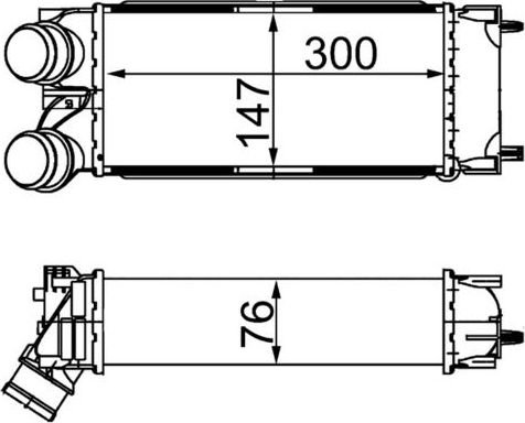 Интеркулер Mahle Behr для Peugeot 3008 I 2009-2016. Артикул CI 367 000S