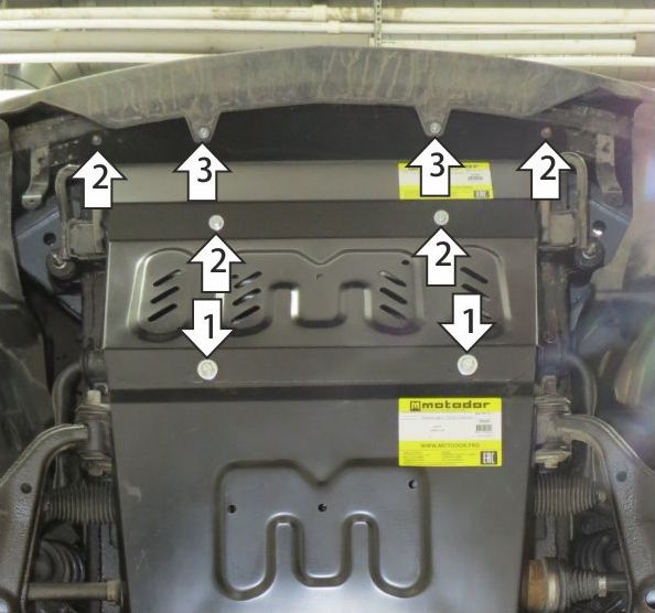 Защита Мотодор для радиатора Sollers ST6 МКПП 2023-2026. Артикул 78308
