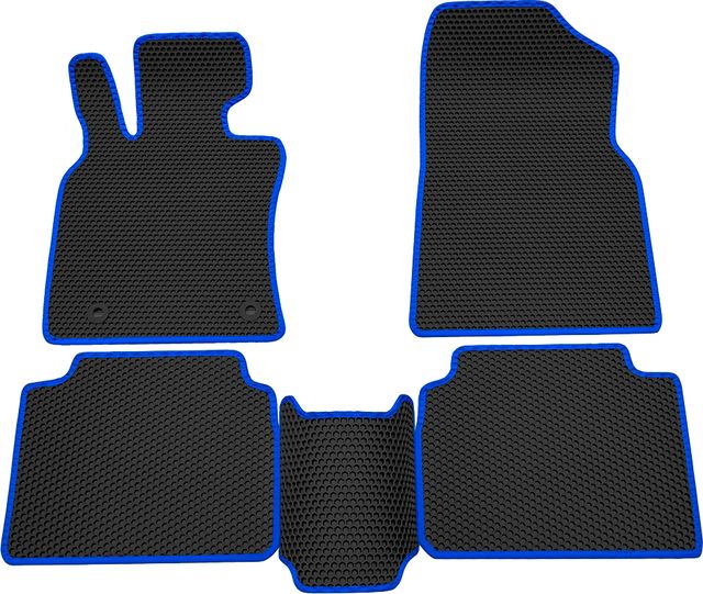 Коврики Rezkon EVA Соты для салона Toyota Camry 70 (V70, XV70) 2018-2026 Синий кант. Артикул 9134010303