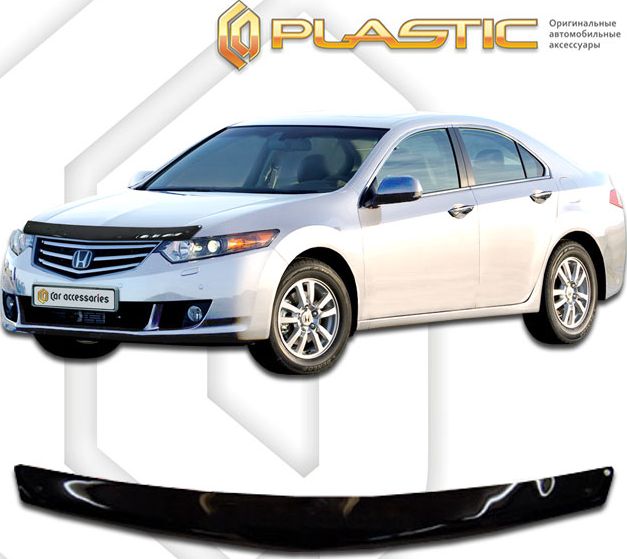 Дефлектор СА Пластик для капота (Classic черный) Honda Accord 2008-2012. Артикул 2010010102999