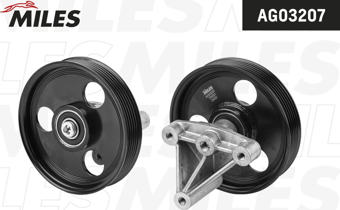 Направляющий (ведущий) ролик приводного поликлинового ремня Miles. Артикул AG03207