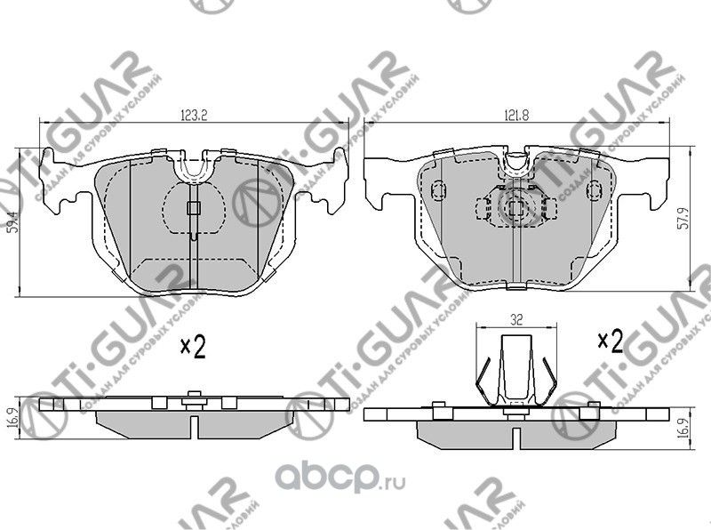 Тормозные колодки (TI-Guar). Артикул TG0228