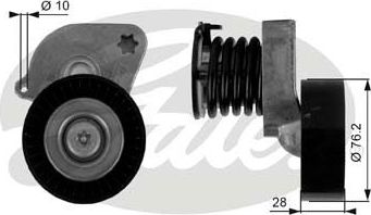 Натяжной ролик (натяжитель) приводного поликлинового ремня Gates DriveAlign®. Артикул T38346