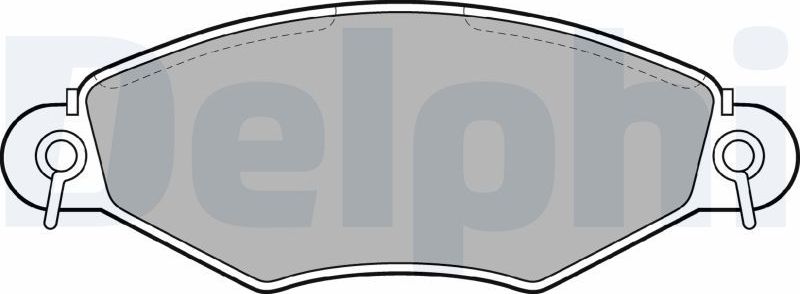 Тормозные колодки Delphi (Low-Metallic). Артикул LP1617