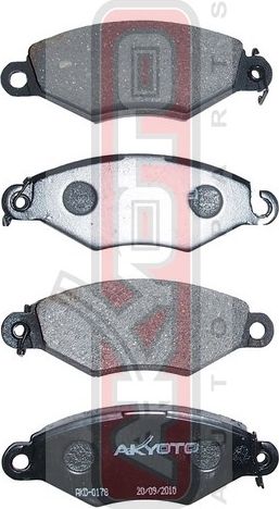 Тормозные колодки Akyoto Packing AKYOTO передние для Peugeot 306 1993-2001. Артикул AKD-0178