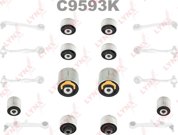 Сайлентблок переднего рычага подвески LYNXauto KIT. Артикул C9593K