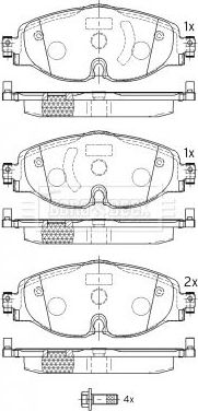 Тормозные колодки Borg & Beck. Артикул BBP2550