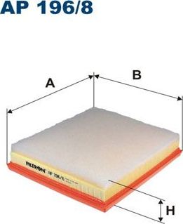 Воздушный фильтр Filtron для Citroen C3 II 2014-2016. Артикул AP 196/8