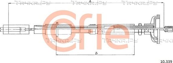 Трос сцепления Cofle для Volkswagen Golf III 1994-1998. Артикул 92.10.339