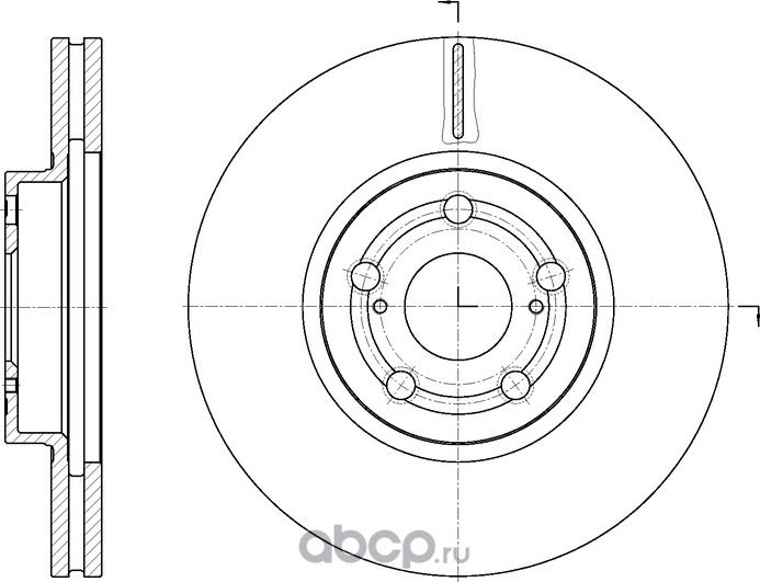 Диск тормозной вентилируемый (G-Brake). Артикул GR20199