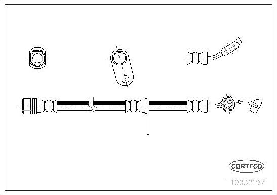 Тормозной шланг Corteco. Артикул 19032197