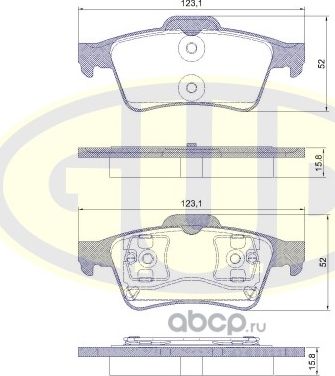 Тормозные колодки G.U.D.. Артикул GBP084200