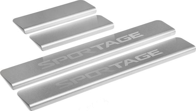 Накладки Rival на пороги (с надписью) для Kia Sportage IV 2016-2018 2018-2026. Артикул NP.2806.3