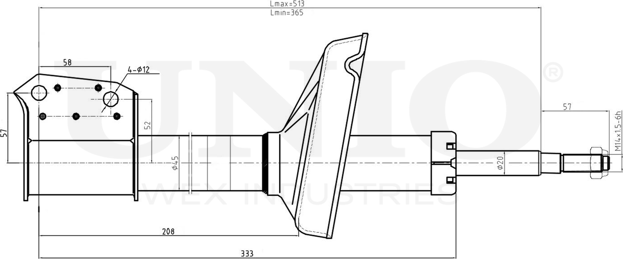 Амортизатор подвески (Unio). Артикул SAB-10626