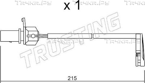 Датчик износа тормозных колодок  Trusting для Audi A4 IV (B8) 2012-2015. Артикул SU.291
