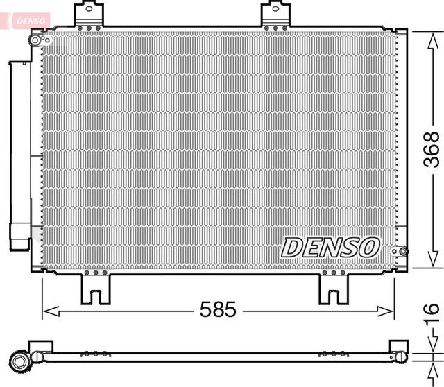 Радиатор кондиционера (конденсатор) Denso для Honda Jazz III 2015-2026. Артикул DCN40020