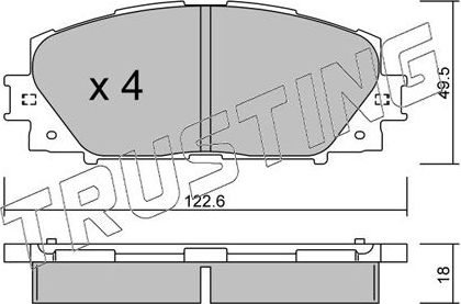 Тормозные колодки Trusting. Артикул 761.0