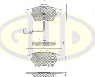 Тормозные колодки G.U.D.. Артикул GBP880137