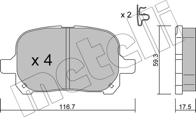 Тормозные колодки Metelli. Артикул 22-0429-0
