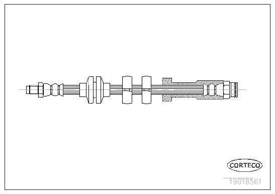 Тормозной шланг Corteco. Артикул 19018561