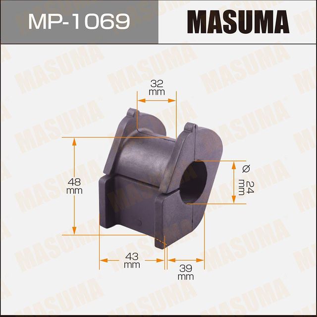 Втулки стабилизатора Masuma передние для Toyota Yaris II 2005-2012. Артикул MP-1069