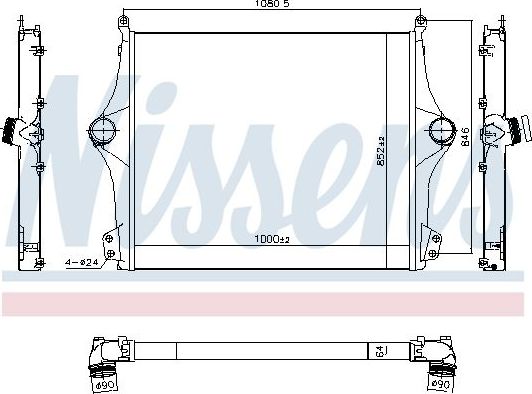 Интеркулер Nissens для Scania R 2016-2026. Артикул 961298