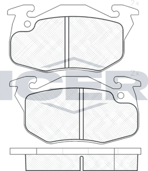 Тормозные колодки Icer передние для Citroen Saxo 1996-2004. Артикул 181120