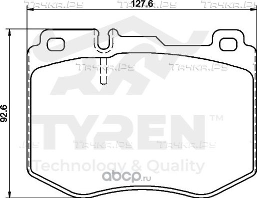 Колодки тормозные (Tyren). Артикул TYR1215741