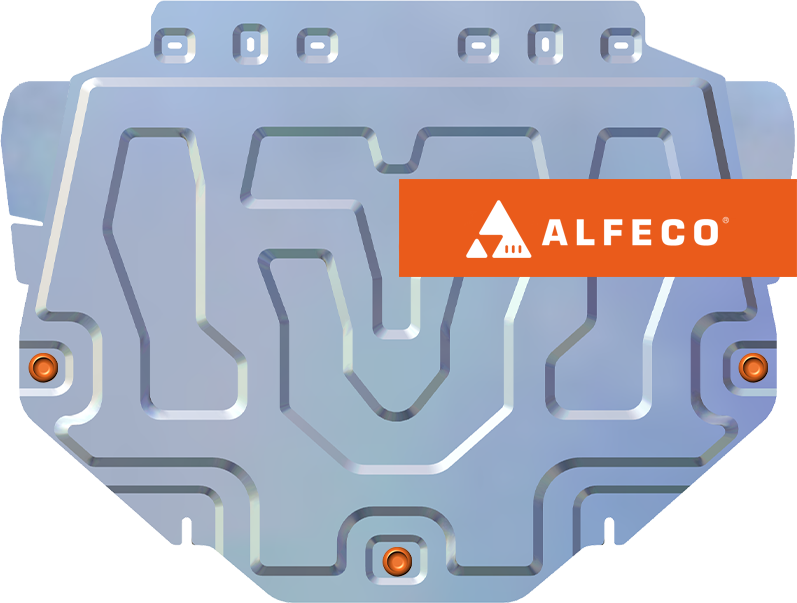 Защита алюминиевая Alfeco для картера и КПП Mazda CX-9 II 2016-2026. Артикул ALF.13.070al