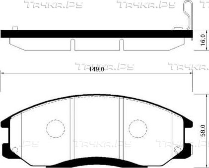 Тормозные колодки HSB передние для SsangYong Rexton I 2004-2007. Артикул HP0014