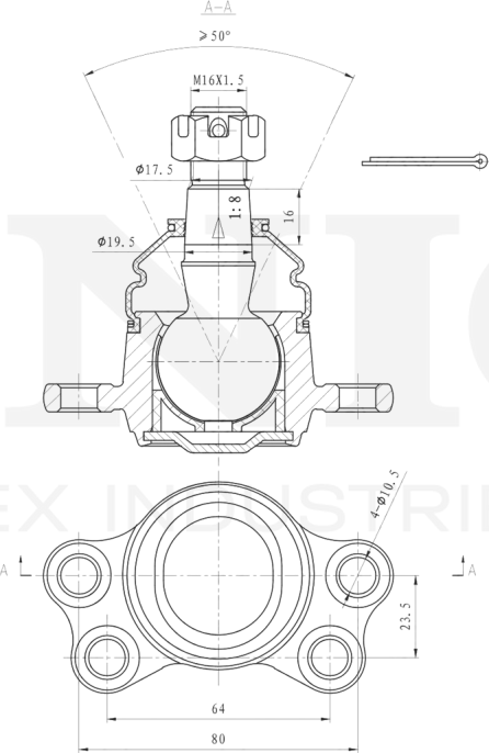 Опора шаровая (Unio). Артикул SSP-20033