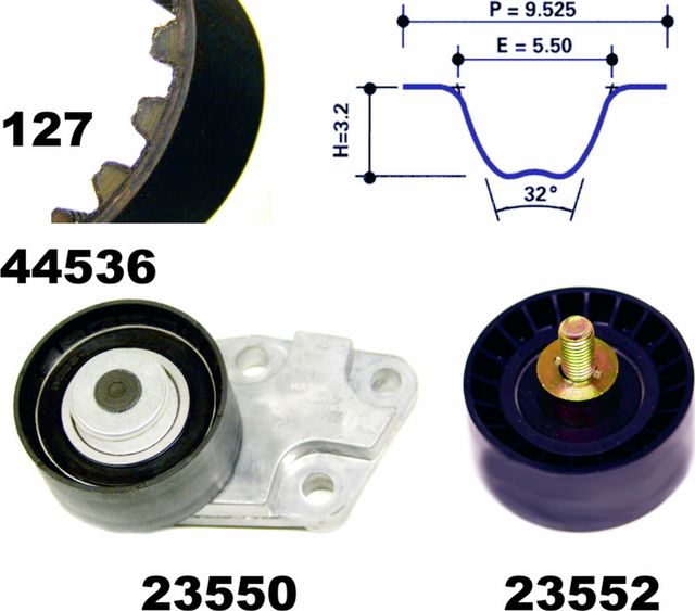Ремень ГРМ с роликами (комплект) MAPCO для ЗАЗ Lanos 2004-2017. Артикул 73536