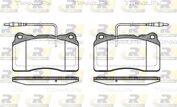Тормозные колодки RoadHouse передние для Peugeot 607 I 2000-2011. Артикул 2666.14