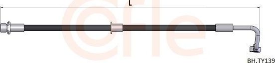 Тормозной шланг Cofle передний правый для Toyota Hilux VII 2004-2015. Артикул 92.BH.TY139