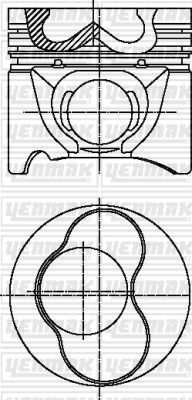 Поршень Yenmak для Audi A4 II (B6) 2004-2004. Артикул 31-04302-050