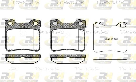 Тормозные колодки RoadHouse задние для Peugeot 607 I 2000-2011. Артикул 2321.10
