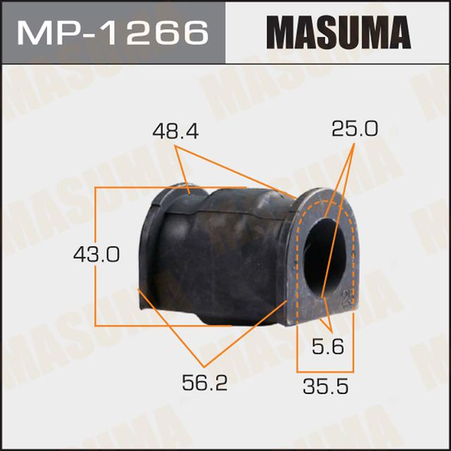 Втулки стабилизатора Masuma передние для Suzuki Vitara II 2015-2024. Артикул MP-1266