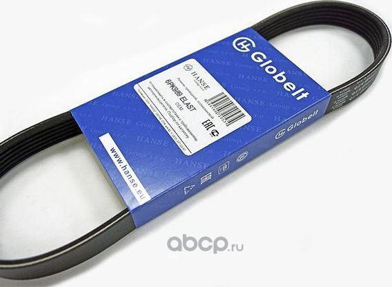 Ремень приводной поликлиновой EPDM ELAST (Globelt). Артикул 6PK989ELAST
