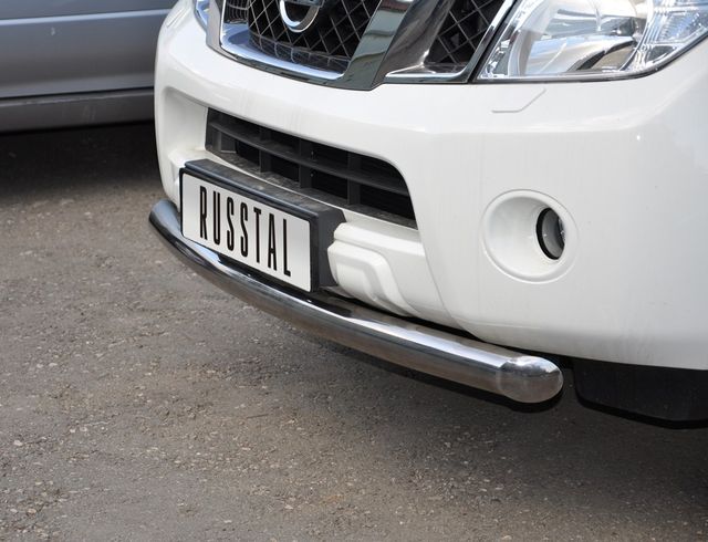 Защита RusStal переднего бампера d76 (дуга) для Nissan Pathfinder R51 2010-2012. Артикул NNZ-000351