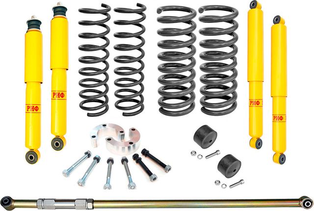 Лифт-комплект РИФ средний для ВАЗ Нива 21214 1977-2025, лифт 50 мм, нагрузка пружин + 60 кг, задних +0-100 кг. Артикул RIF-NVA