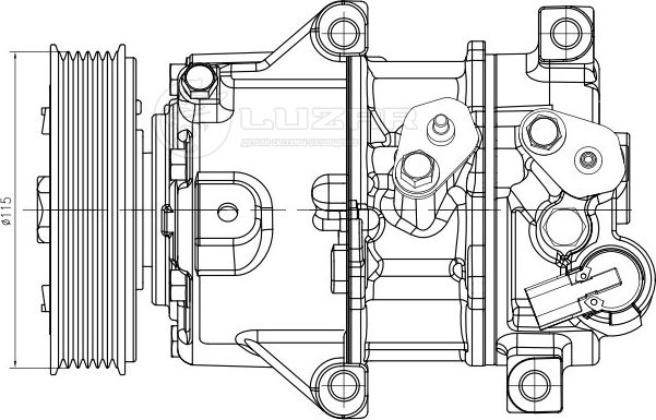 Компрессор кондиционера Luzar для Kia Optima IV 2015-2026. Артикул LCAC 0844